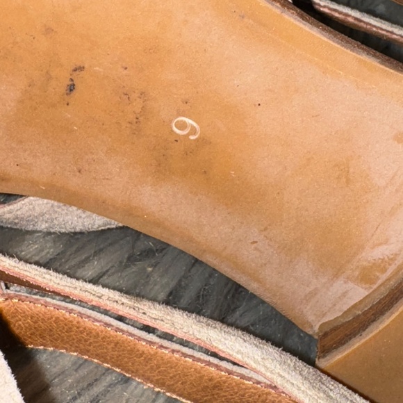 EUC Jeffrey Campbell Anthropologie Canela Woven Oxfords Tie Front Beige Size 9 - Picture 10 of 12